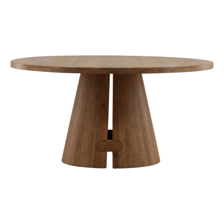 Bramble Mango Wood and Steel Dining Table, front view