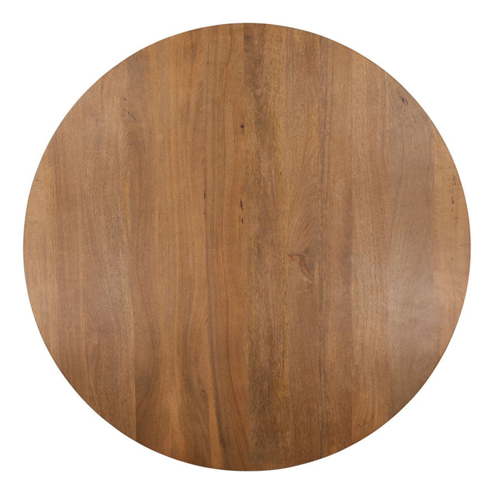 Bramble Mango Wood and Steel Dining Table, overhead view