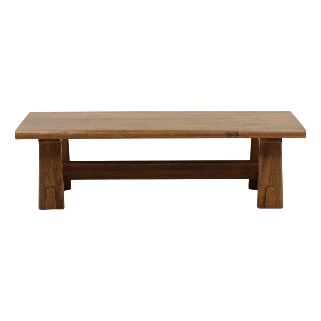 Callen Wood and Steel Coffee Table, front view