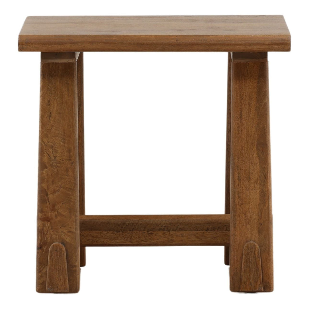 Callen Wood and Steel Side Table, front view