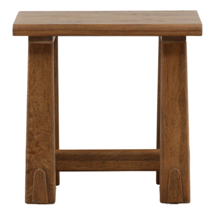 Callen Wood and Steel Side Table, front view