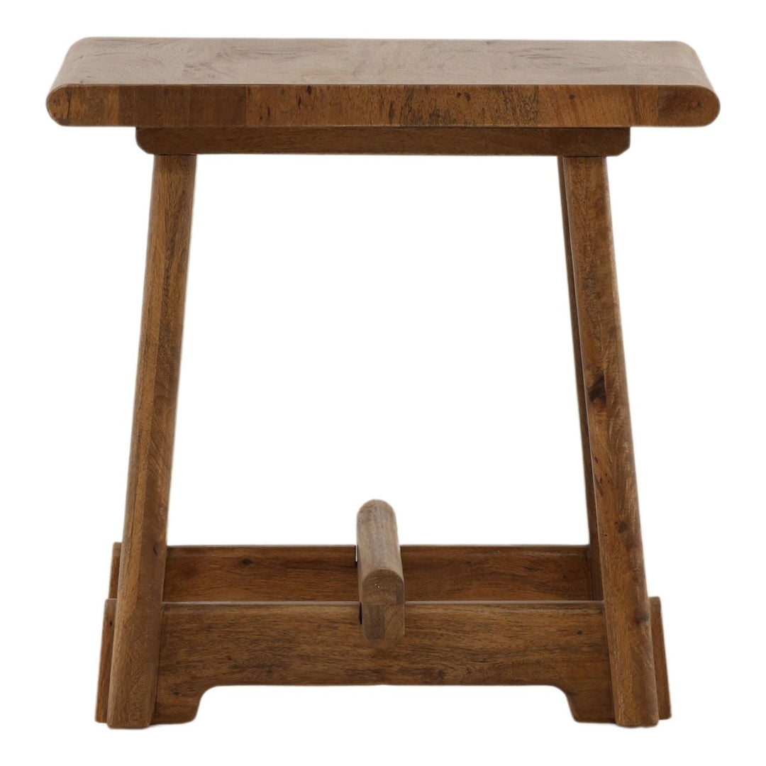 Callen Wood and Steel Side Table, profile view