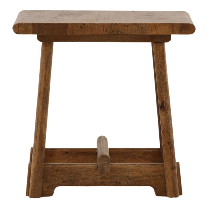 Callen Wood and Steel Side Table, profile view