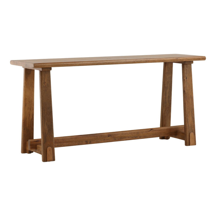 Lach Mango Wood Console Table, three-quarter studio view