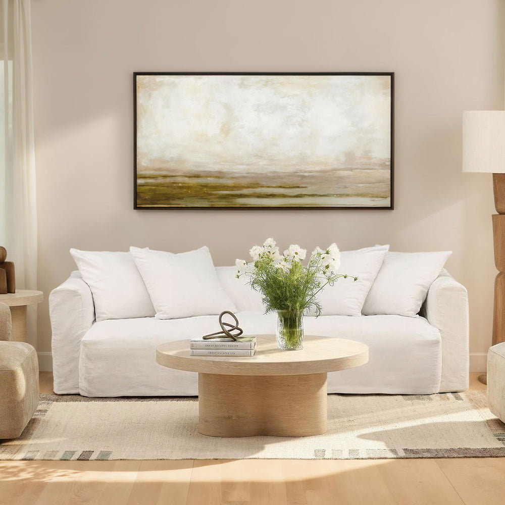 Kyrin Oak Veneer Coffee Table, lifestyle view