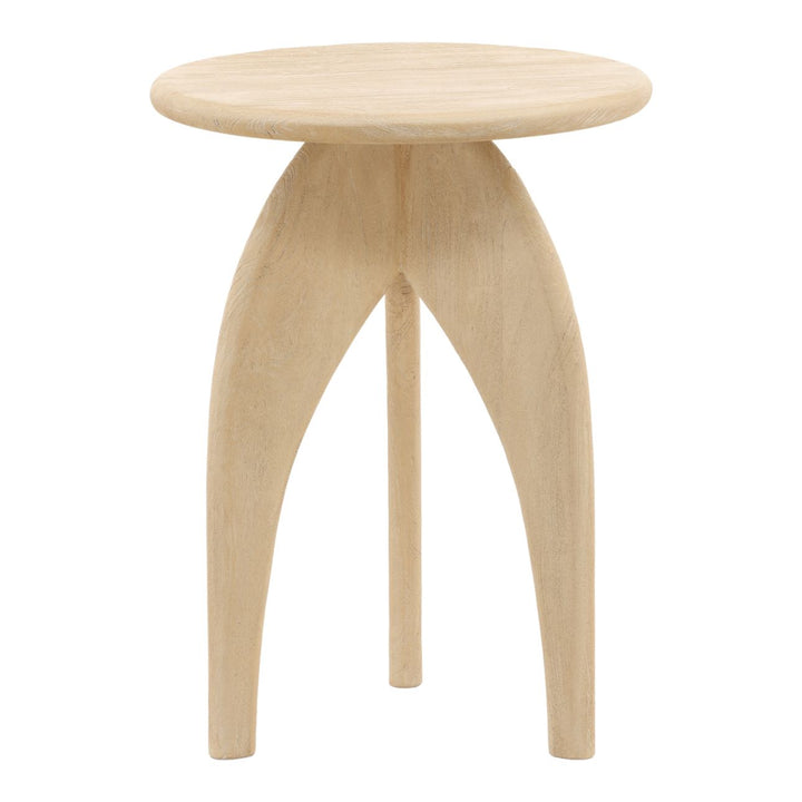 Lorcan Mango Wood Side Table, three-quarter studio view