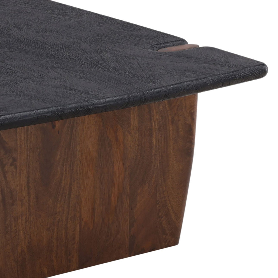 Tarin Solid Acacia Coffee Table, detail 2 view