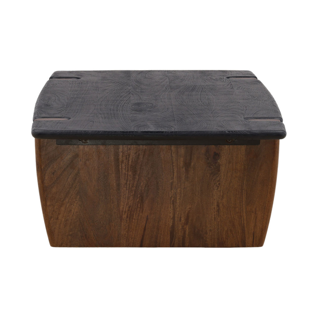 Tarin Solid Acacia Coffee Table, profile view