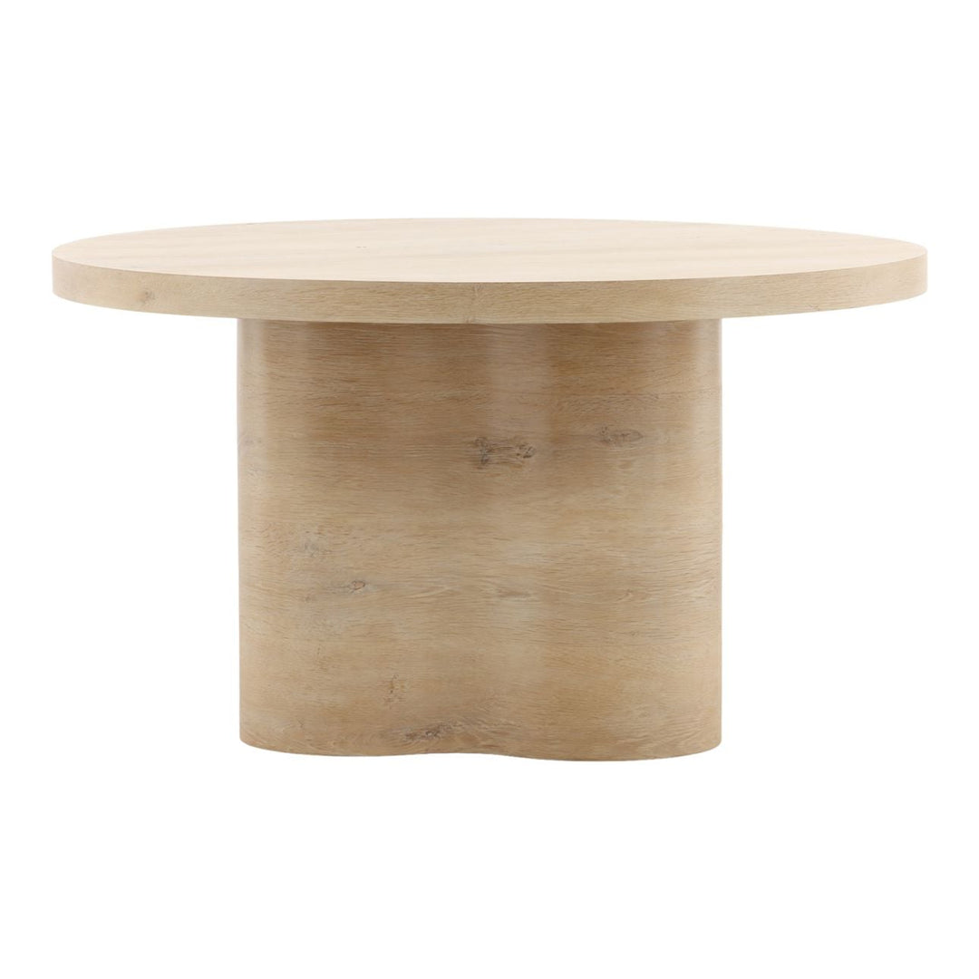 Kyra Natural Oak Veneer Dining Table, 54-inch, front view
