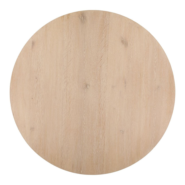 Kyra Natural Oak Veneer Dining Table, 54-inch, overhead view
