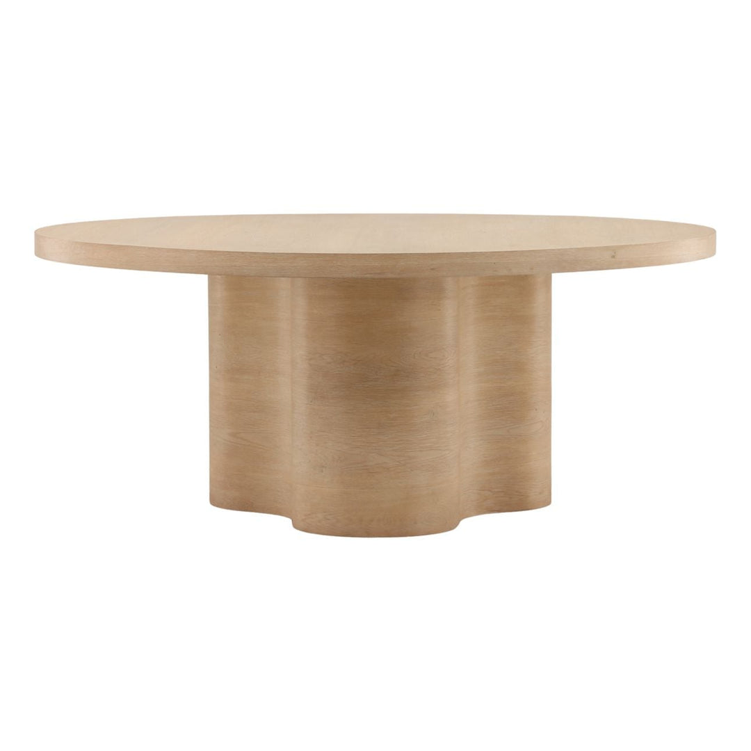 Kyra Natural Oak Veneer Dining Table, 72-inch, back view