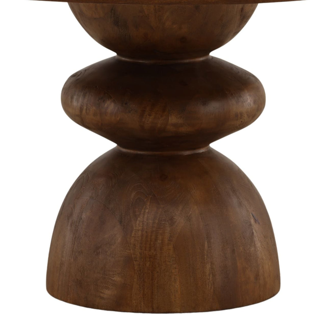 Bram Mango Wood Round Dining Table, detail 2 view