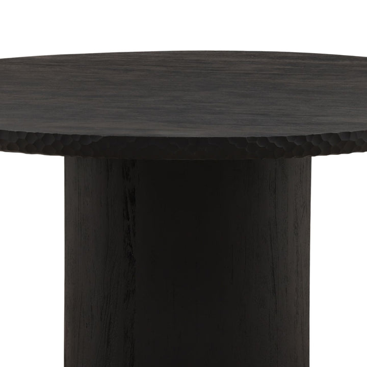 Willow Mango Wood Round Dining Table, Black, detail 2 view