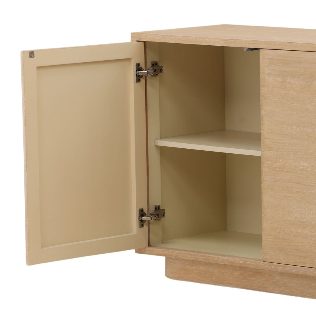 Zane Oak Veneer Sideboard, Four Door, detail 2 view