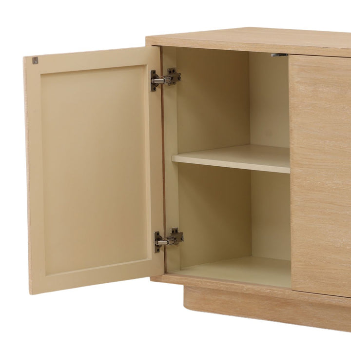 Zane Oak Veneer Sideboard, Four Door, detail 2 view