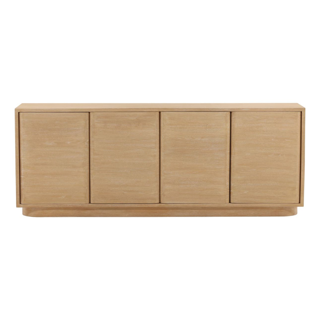 Zane Oak Veneer Sideboard, Four Door, front view