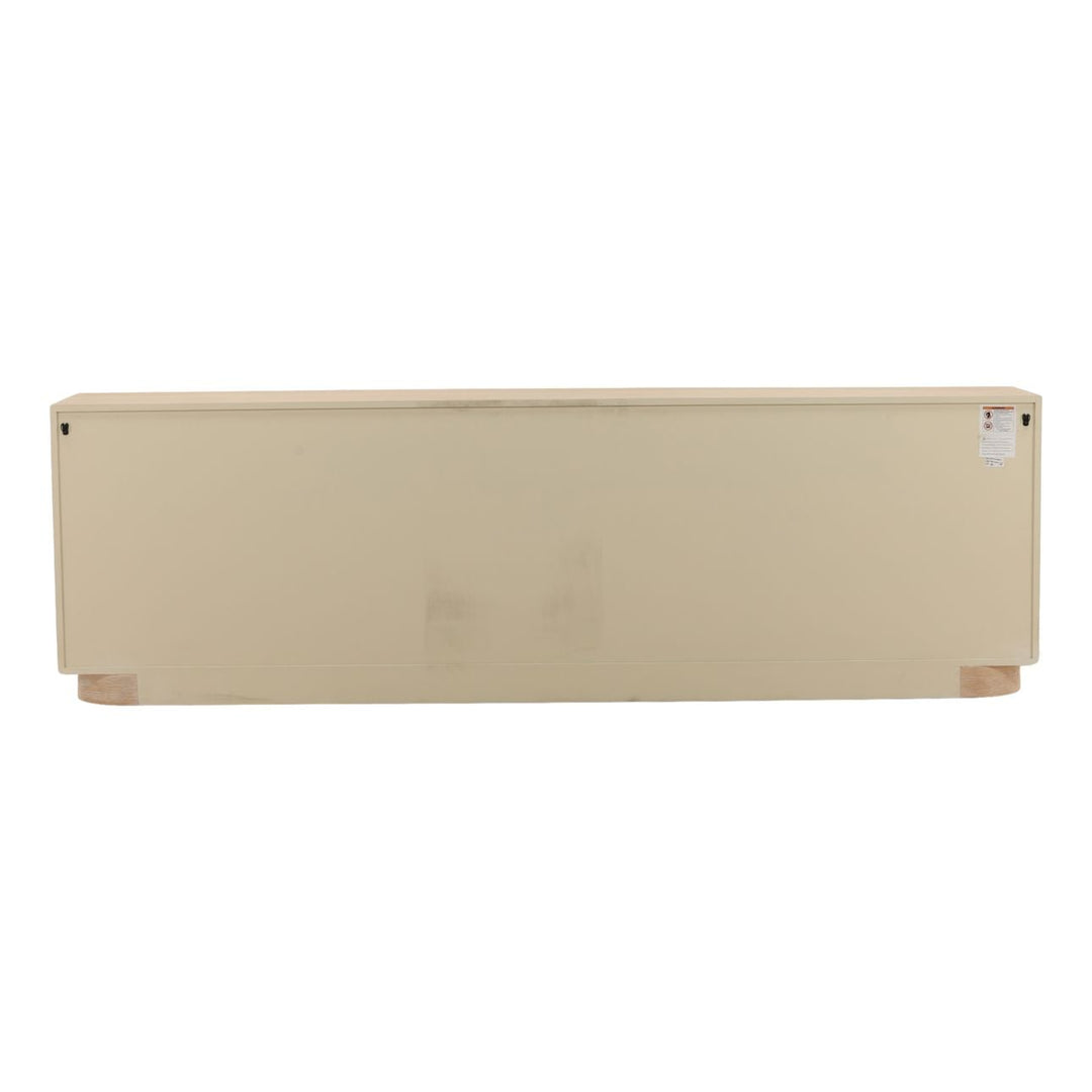 Zane Oak Veneer Sideboard, Five Door, back view