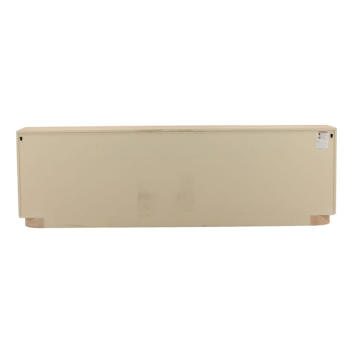 Zane Oak Veneer Sideboard, Five Door, back view