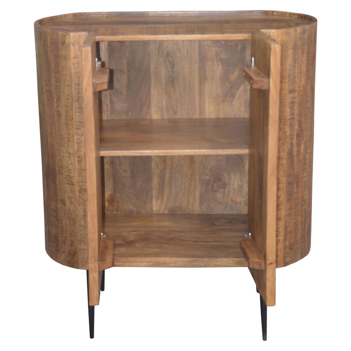 Risa Reclaimed Mango Wood Sideboard, open door view