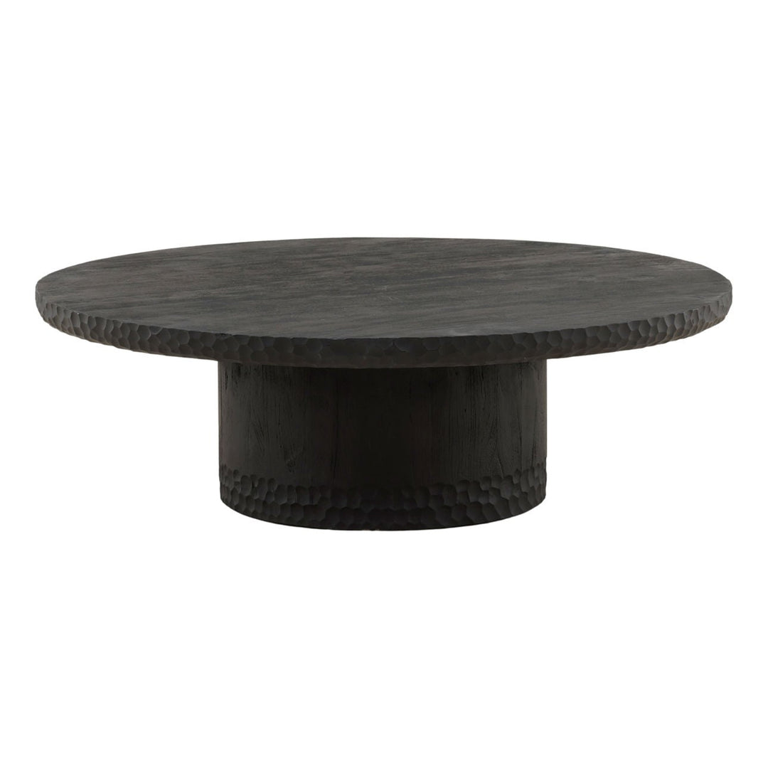 Lior Mango Wood Coffee Table, Black, three-quarter studio view