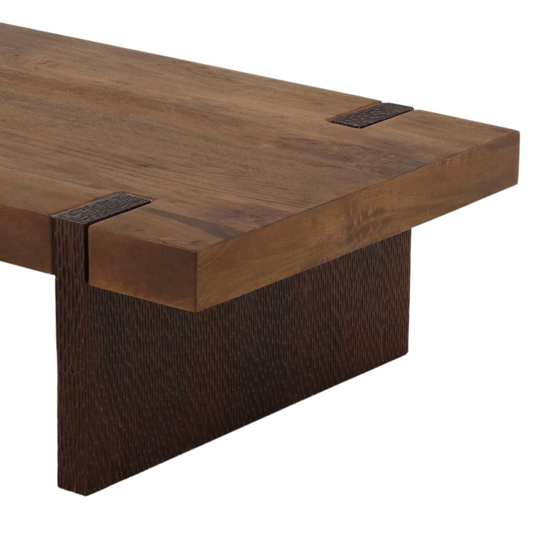 Emery Mango Wood Coffee Table, detail 1 view