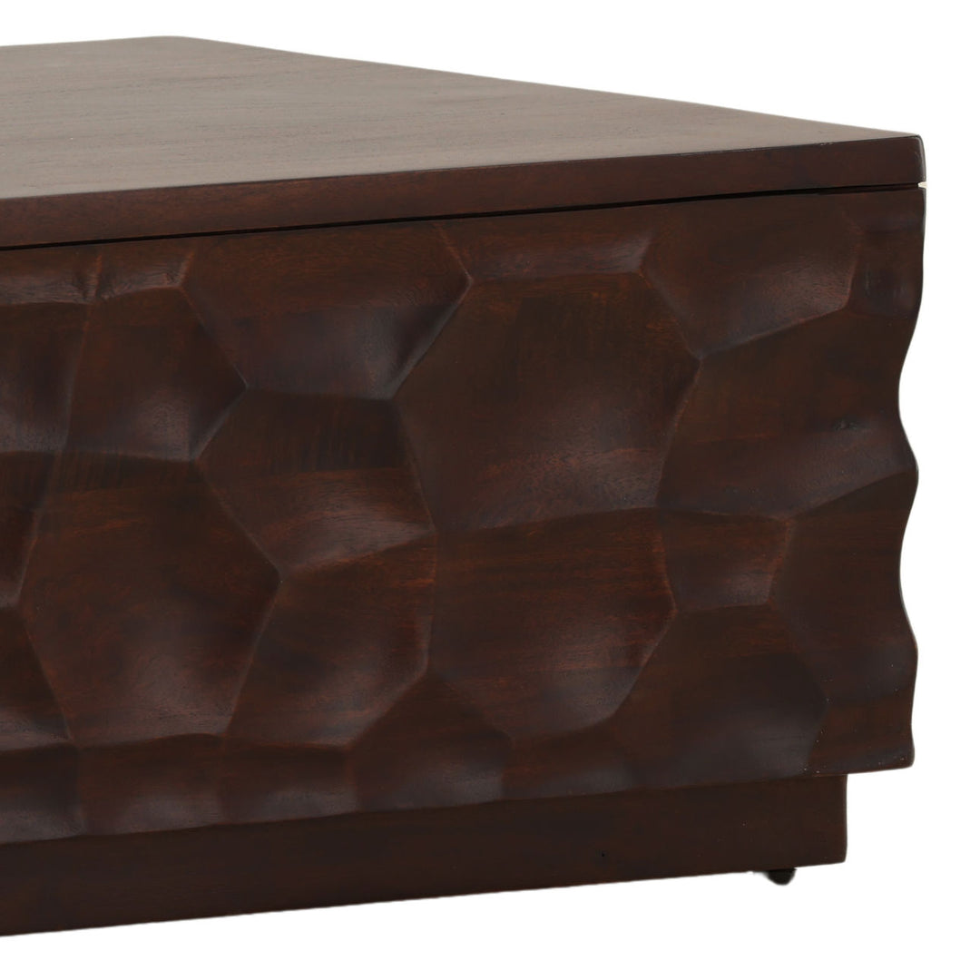 Clara Mango Wood Coffee Table, detail 3 view
