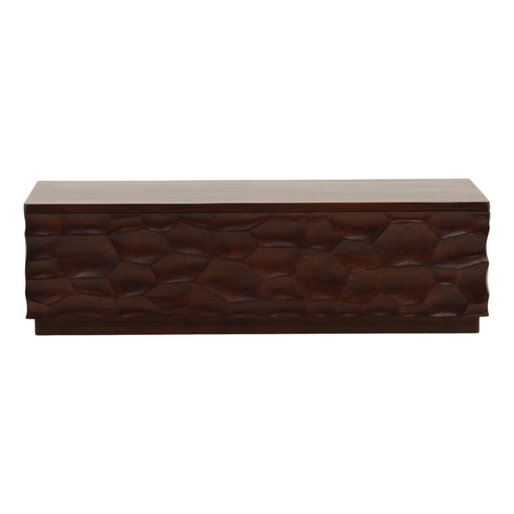 Clara Mango Wood Coffee Table, front view