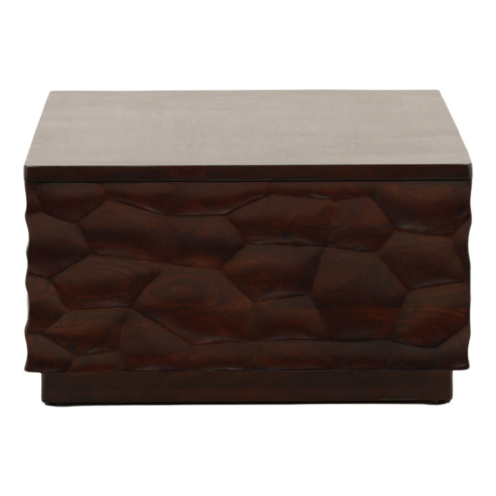 Clara Mango Wood Coffee Table, profile view