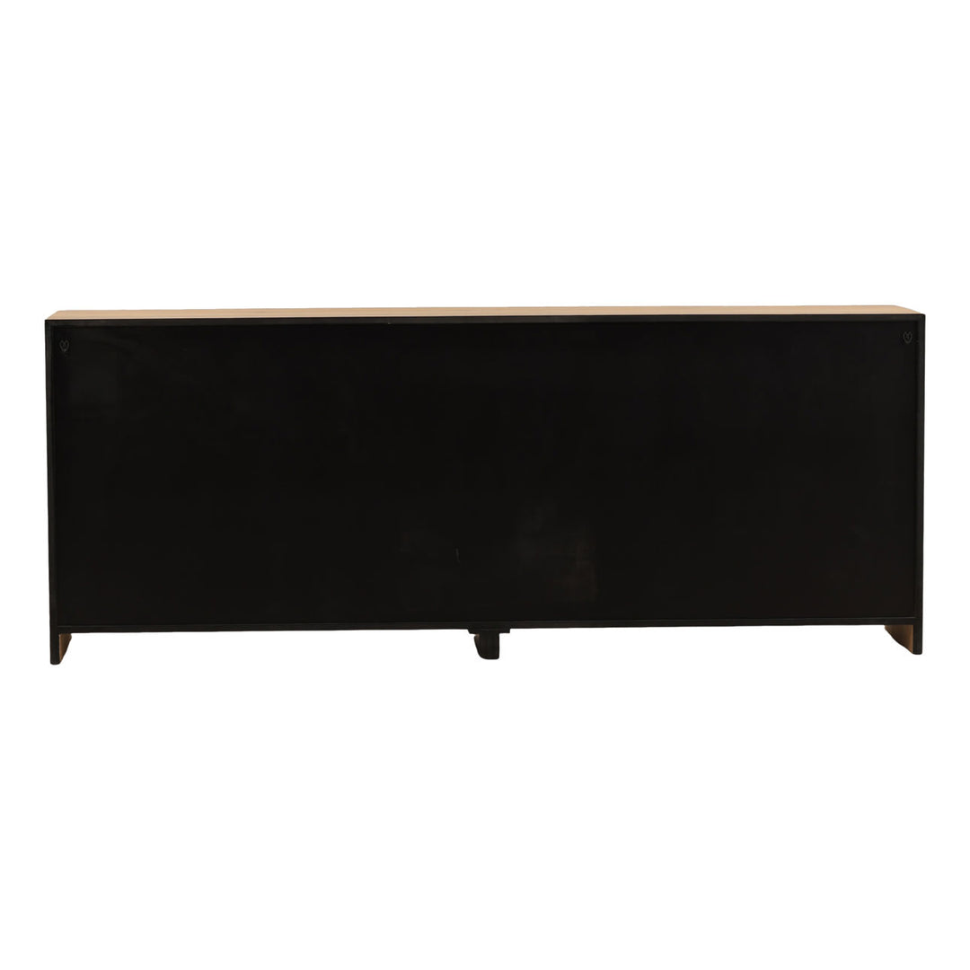 Eden Rustic Oak Veneer Sideboard, back view