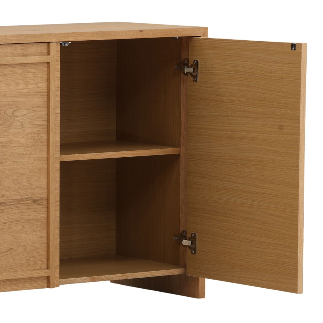 Eden Rustic Oak Veneer Sideboard, detail 2 view