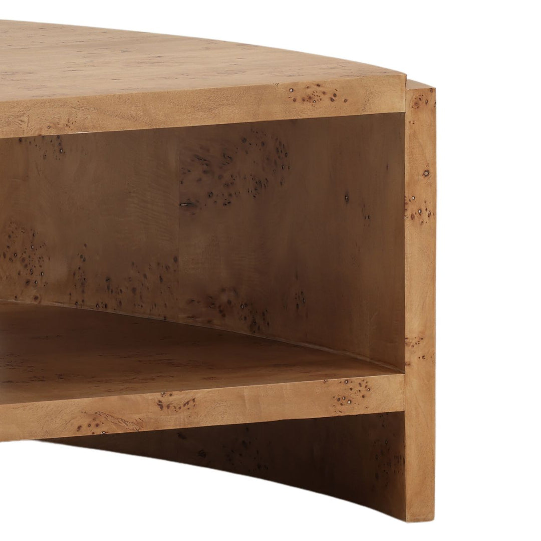 Finley Mappa Burl Coffee Table, detail 2 view