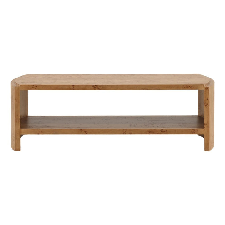 Finley Mappa Burl Coffee Table, front view