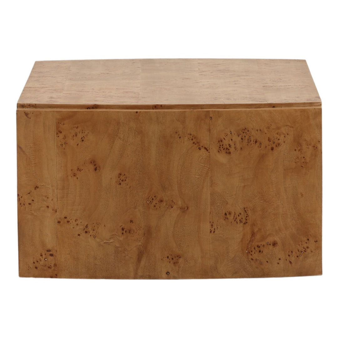 Finley Mappa Burl Coffee Table, profile view