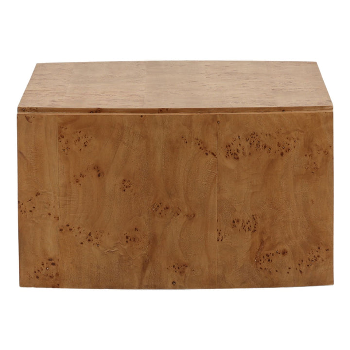 Finley Mappa Burl Coffee Table, profile view
