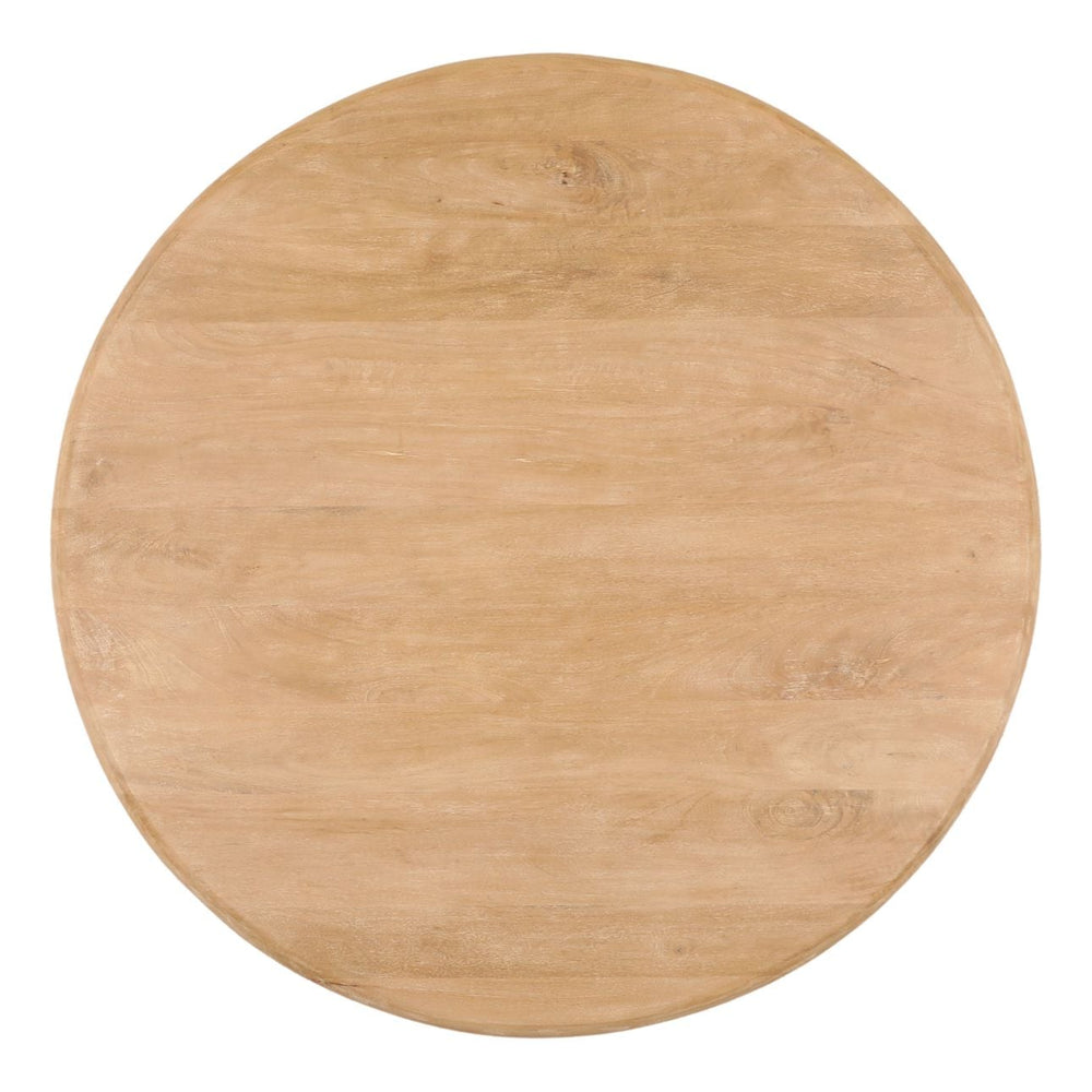 Vela Mango Wood Coffee Table, overhead view