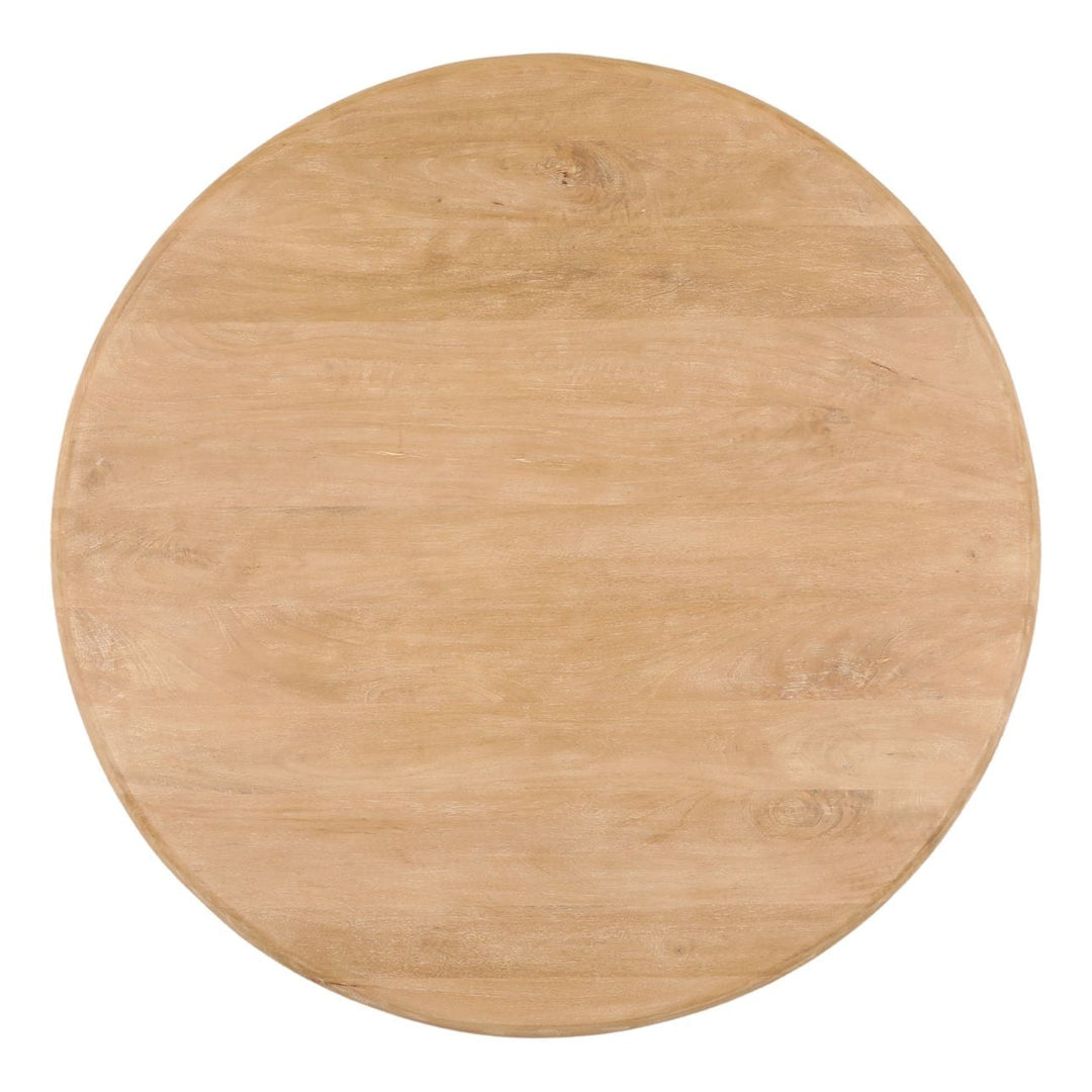 Vela Mango Wood Coffee Table, overhead view