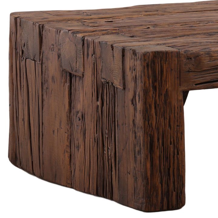 Cora Reclaimed Mango Wood Coffee Table, detail 2 view