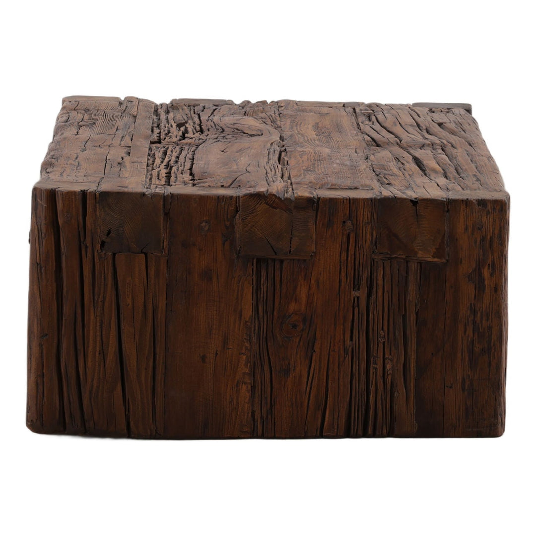 Cora Reclaimed Mango Wood Coffee Table, profile view