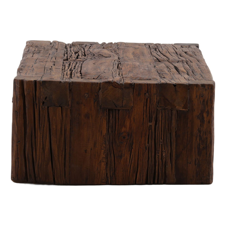 Cora Reclaimed Mango Wood Coffee Table, profile view