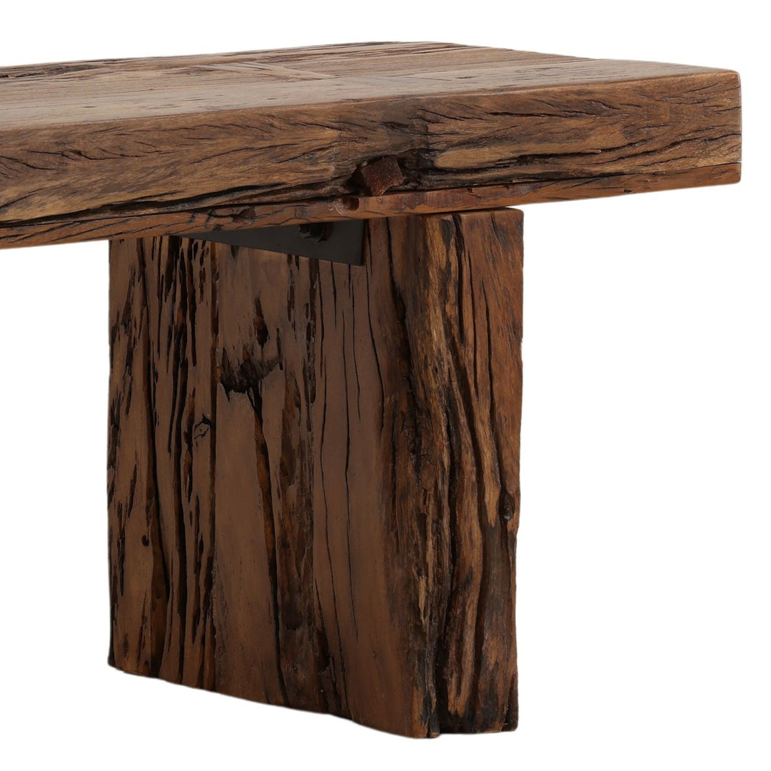 Corin Reclaimed Mango Bench, detail 3 view