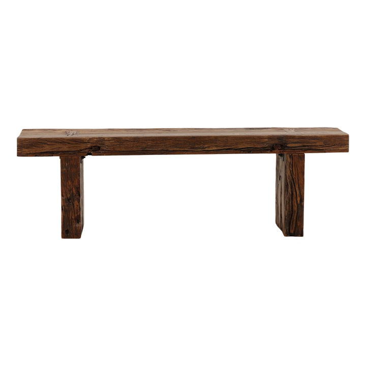 Corin Reclaimed Mango Bench, front view