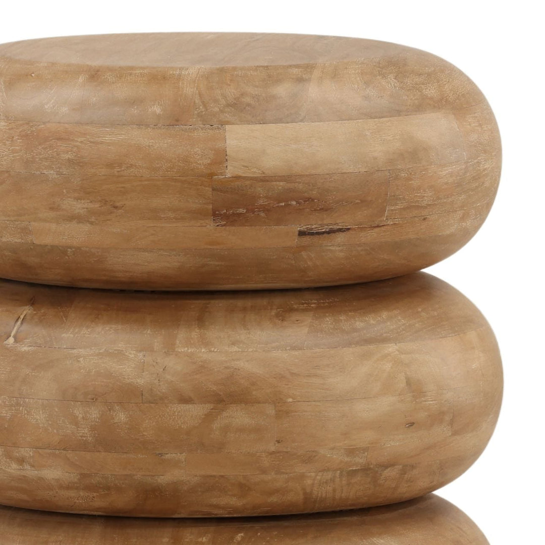 Ansel Mango Wood Side Table, detail 2 view