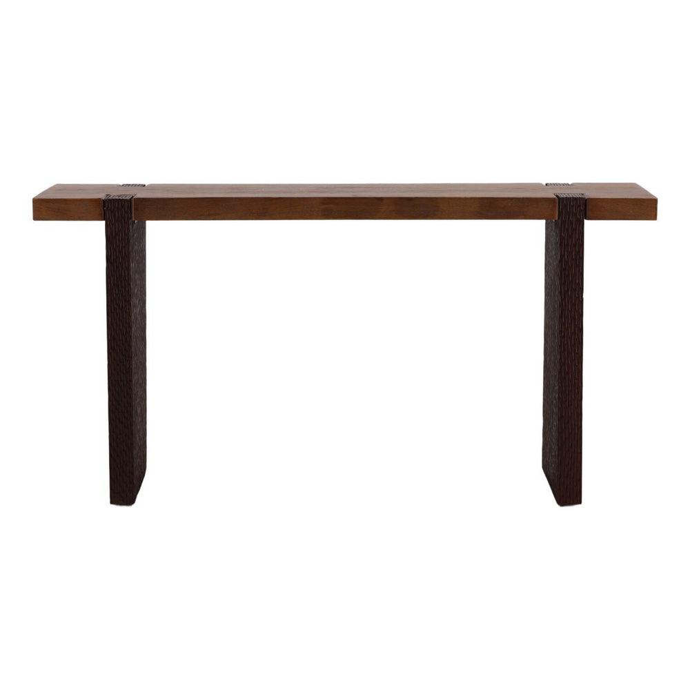 Celan Mango Wood Console Table, front view