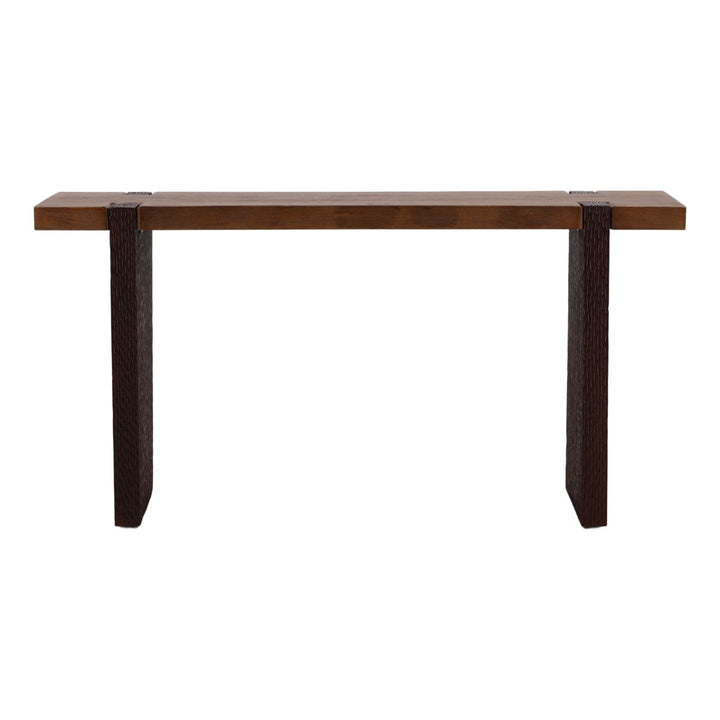 Celan Mango Wood Console Table, front view