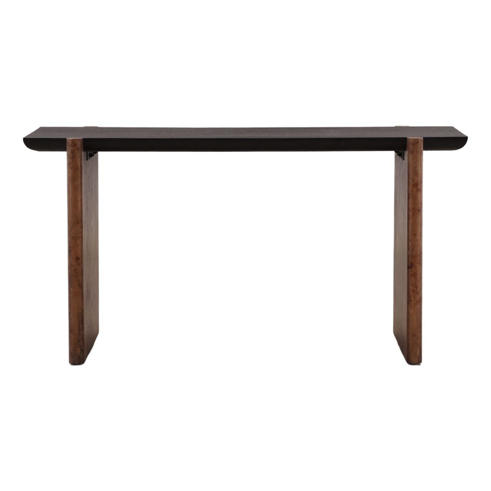 Aven Burl Desk, front view