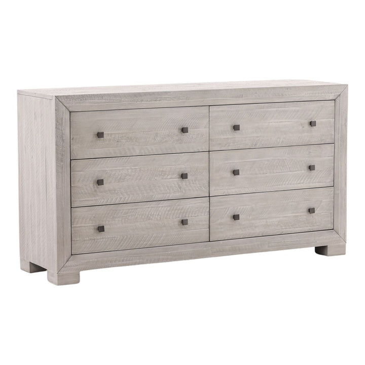 Clara Solid Acacia Dresser, three-quarter studio view