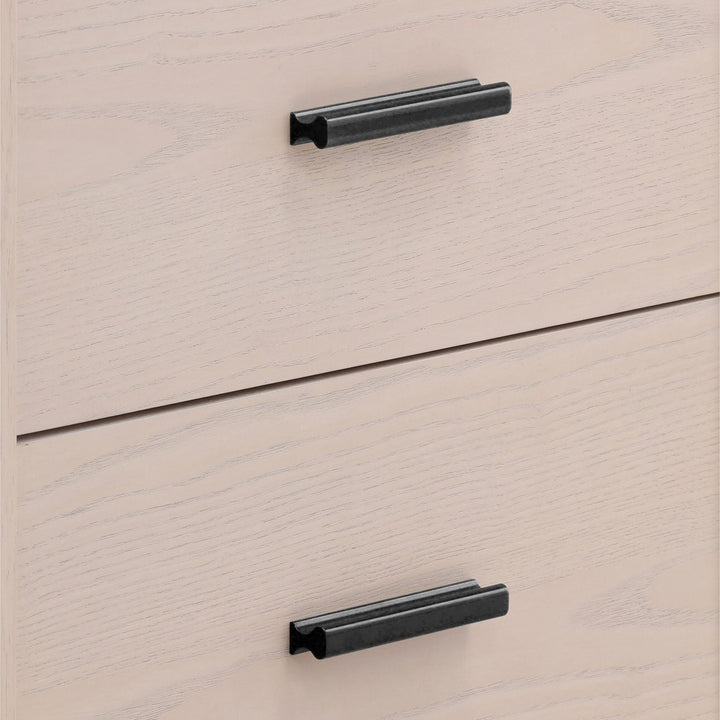 Porter Oak Veneer Nightstand, detail 2 view