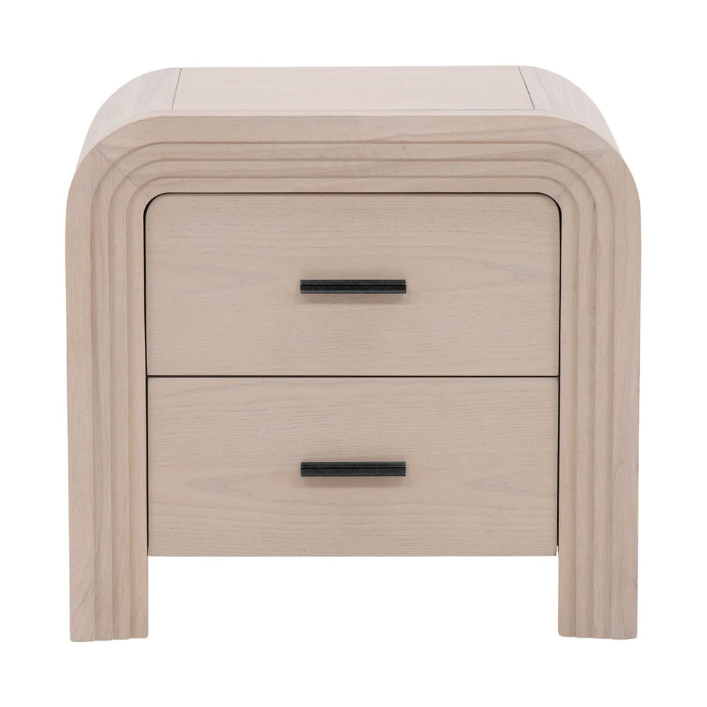 Porter Oak Veneer Nightstand, front view