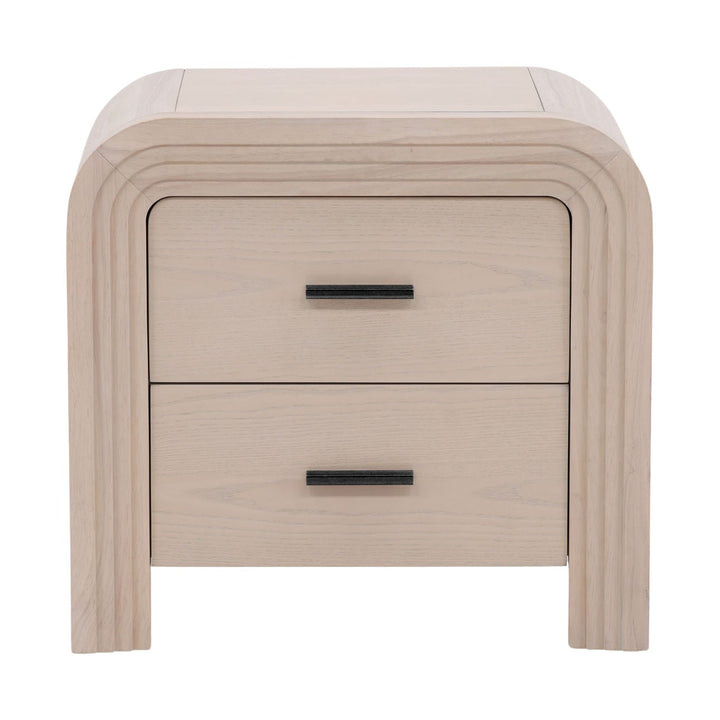 Porter Oak Veneer Nightstand, front view