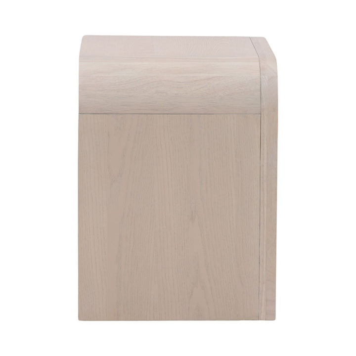 Porter Oak Veneer Nightstand, profile view